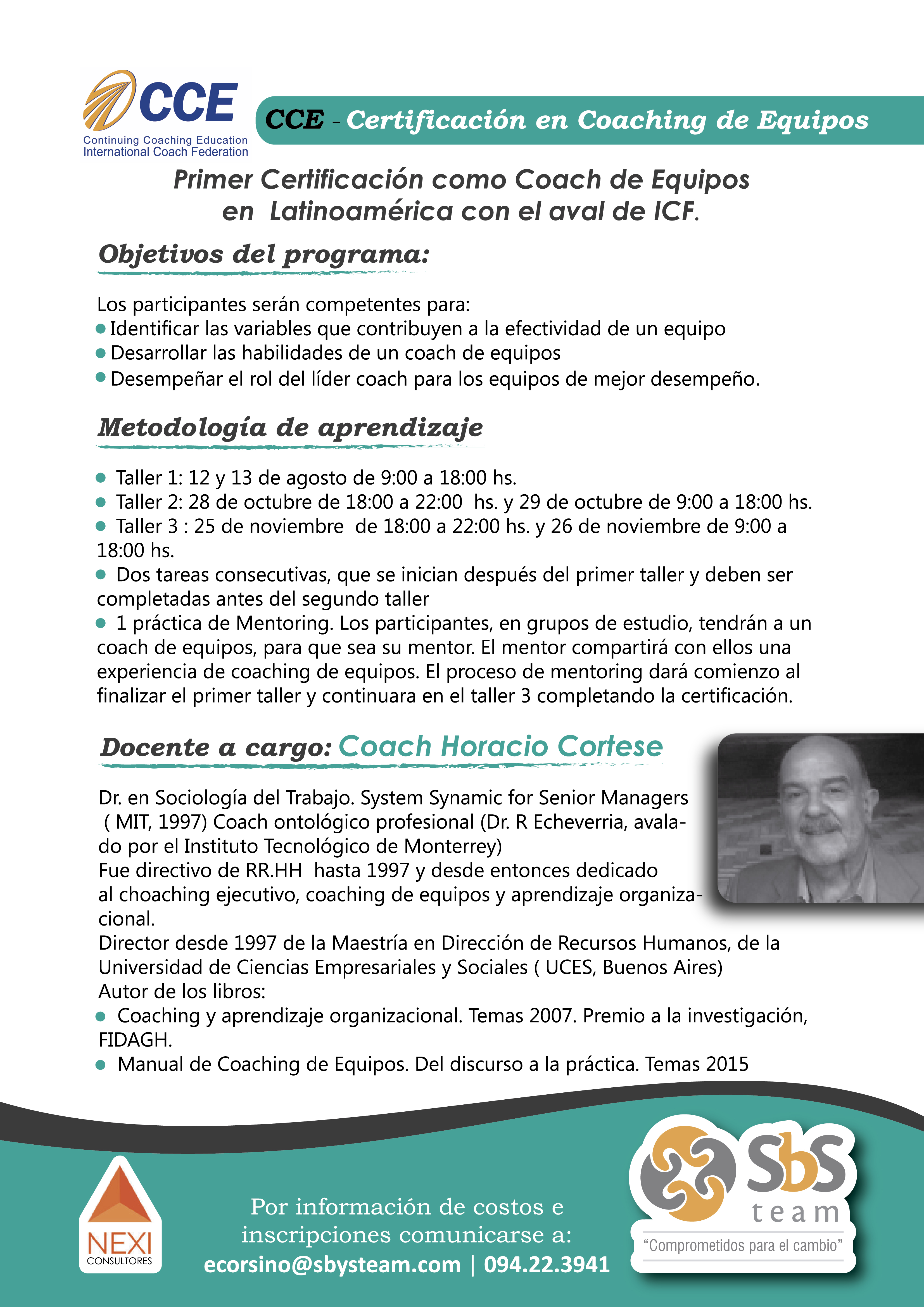 Lee más sobre el artículo Certificación en Coaching de Equipos